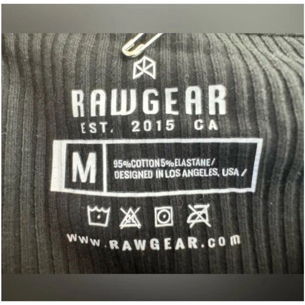 Raw Gear Men's Rib Knit Shirt Black L ~ RG437 By Bradley Martyn🔥NEW🔥 - Picture 4 of 5